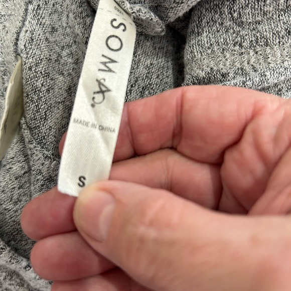 Soma Heather Gray Lounge Slub Banded Ankle Pajama Pants Sz S Retail $54 - Picture 6 of 8